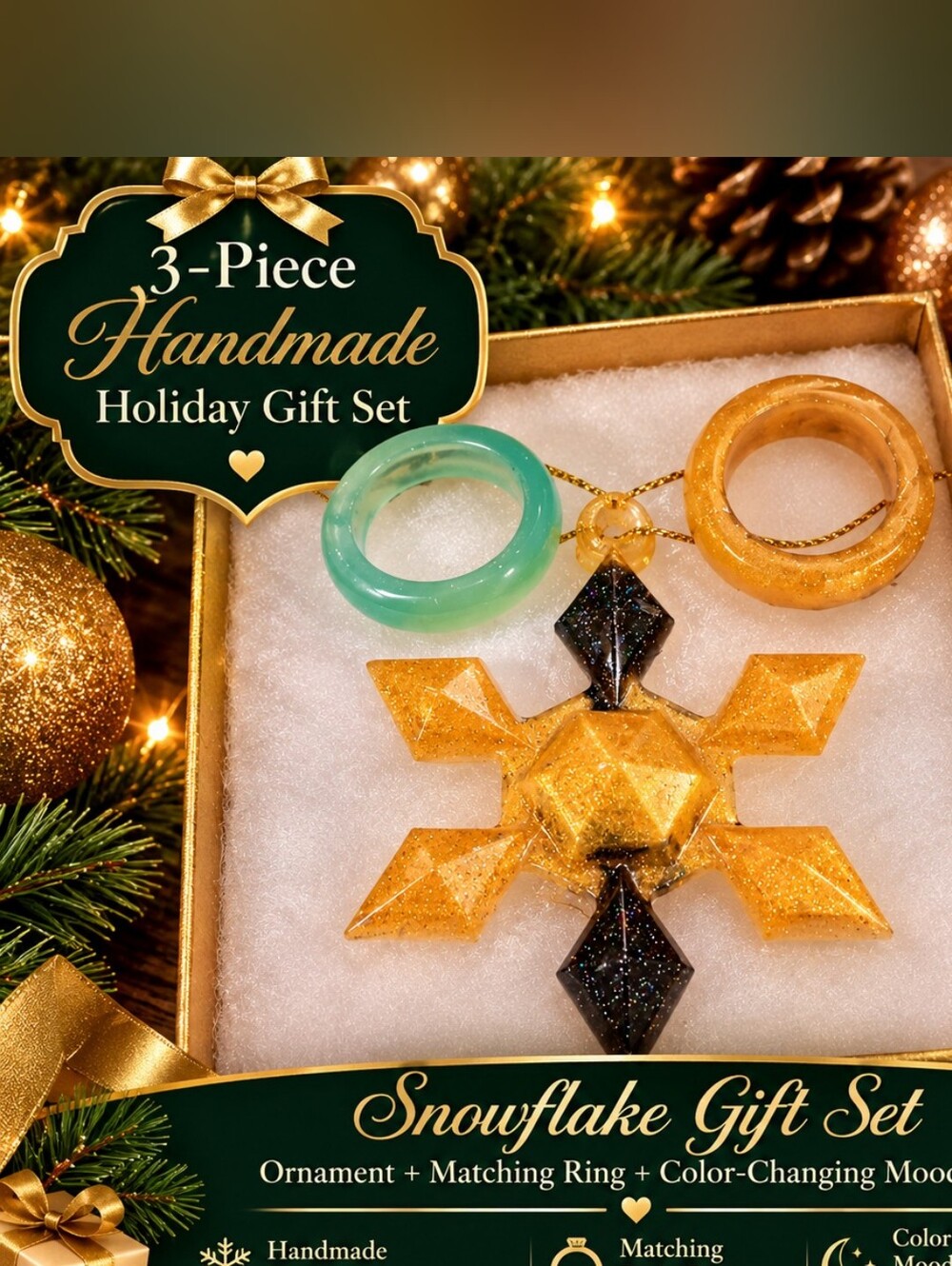 Handmade Snowflake Gift Set - / Stocking Stuffer